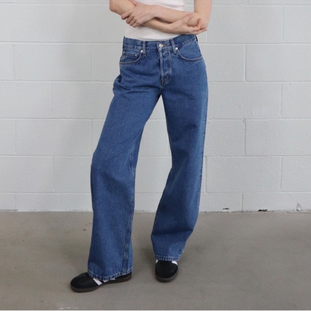 Etica Stanton Relaxed Wide Leg High Rise Jean (Size 28 & 29)